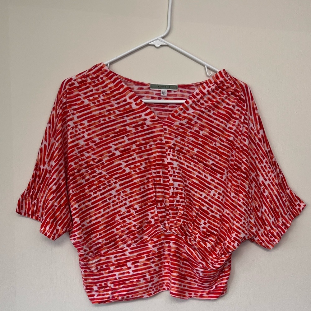 Pleione - Orange and White Blouse